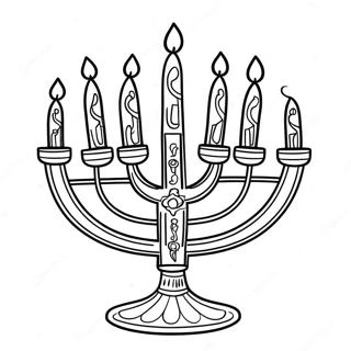 Pagina Da Colorare Menorah Di Hanukkah 5443-4358