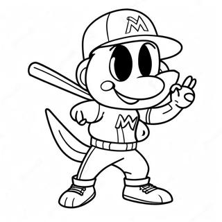 Pagina Da Colorare Della Mascotte Dei Miami Marlins 54512-45378