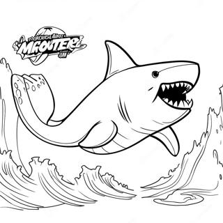 Megalodon Monster Jam Pagine Da Colorare