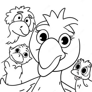 Pagina Da Colorare Di Big Bird Con Amici 54782-45602