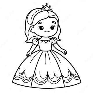 Pagina Da Colorare Di Una Carina Principessa Roblox In Abito Scintillante 54922-45707