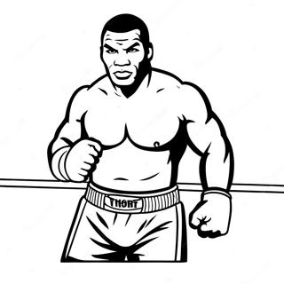 Pagina Da Colorare Di Mike Tyson Sul Ring 55232-45961