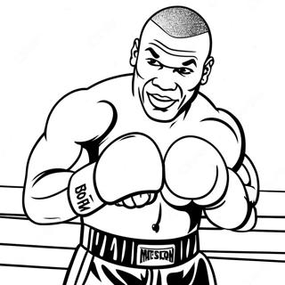 Pagina Da Colorare Di Mike Tyson Sul Ring 55232-45962