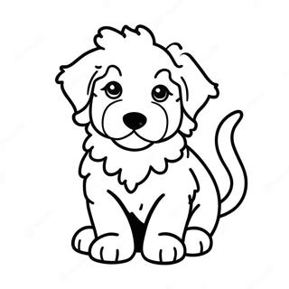 Pagina Da Colorare Di Un Cucciolo Di Aussiedoodle Carino 55262-45984