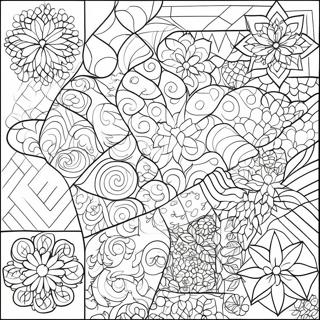 Pagina Da Colorare Del Quilt Patchwork Colorato 55292-46002