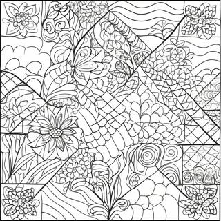 Pagina Da Colorare Del Quilt Patchwork Colorato 55292-46004