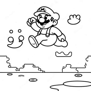 Pagina Da Colorare Di Mario 8 Bit Che Salta Sopra Goomba 5554-4437