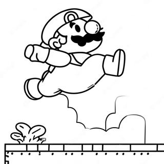 Pagina Da Colorare Di Mario 8 Bit Che Salta Sopra Goomba 5554-4438