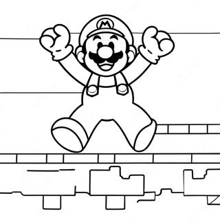 Pagina Da Colorare Di Mario 8 Bit Che Salta Sopra Goomba 5554-4439