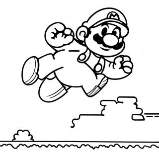 Pagina Da Colorare Di Mario 8 Bit Che Salta Sopra Goomba 5554-4440