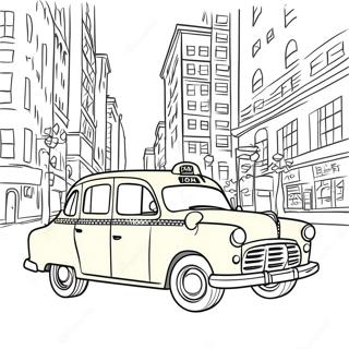 Pagina Da Colorare Del Taxi Giallo Vintage 55612-46259