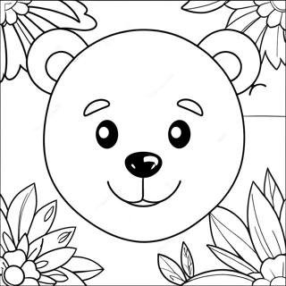 Pagina Da Colorare Della Faccia Di Un Orso Carino 55992-46560