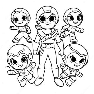 Pagina Da Colorare Dellavventura Colorata Dei Rainbow Rangers 5614-4486