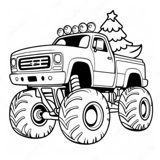 Pagina Da Colorare Del Monster Truck Di Natale 56171-46704