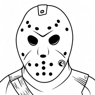 Maschera Iconica Di Jason Voorhees Da Colorare 56191-46714