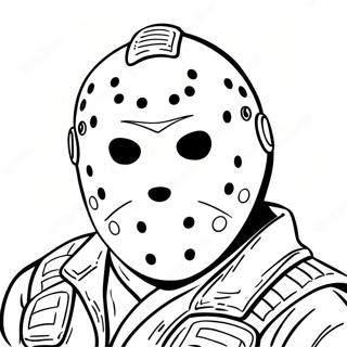 Maschera Iconica Di Jason Voorhees Da Colorare 56191-46716