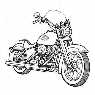 Pagina Da Colorare Di Una Motocicletta Harley Davidson Classica 56362-46846