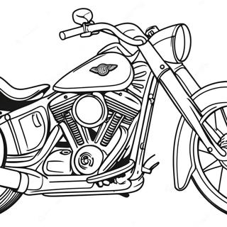 Pagina Da Colorare Di Una Motocicletta Harley Davidson Classica 56362-46848