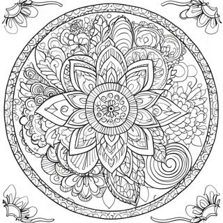 Pagina Da Colorare Di Mandala Floreale Intricato 56512-46971