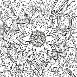 Pagina Da Colorare Di Mandala Floreale Intricato 56512-46972