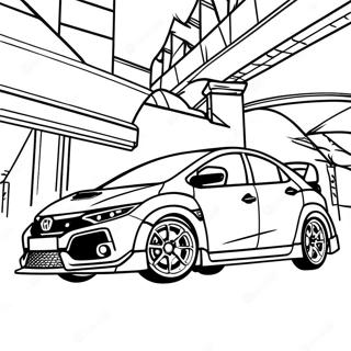 Honda Civic Type R Pagine Da Colorare