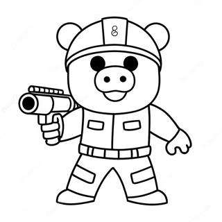 Pagina Da Colorare Del Carino Soldato Roblox Piggy In Azione 56722-47143