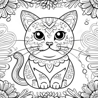 Pagina Da Colorare Del Gatto Teschio Di Zucchero 56821-47213