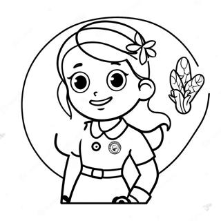 Pagina Da Colorare Di Logo Brownie Girl Scout 56921-47300