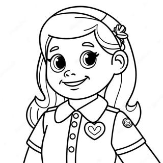 Pagina Da Colorare Di Brownie Girl Scout In Uniforme 56922-47305