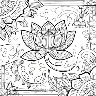 Pagina Da Colorare Fiore Di Loto Intricato 56952-47326