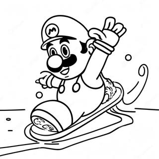 Pagina Da Colorare Ice Mario Che Scivola Sul Ghiaccio 56992-47357