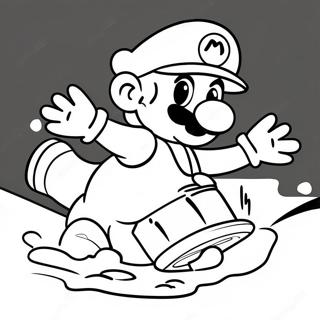 Pagina Da Colorare Ice Mario Che Scivola Sul Ghiaccio 56992-47359