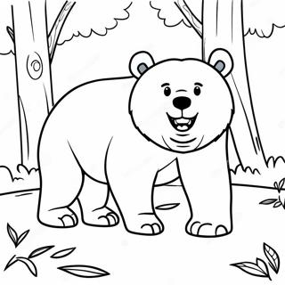 Orso Spaventoso Pagine da Colorare
