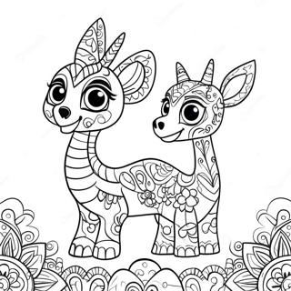 Pagina Da Colorare Degli Alebrijes Colorati Di Coco 57133-47531