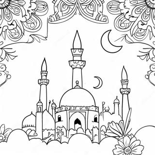 Pagina Da Colorare Celebrazione Festiva Di Eid Al Adha 57233-47613