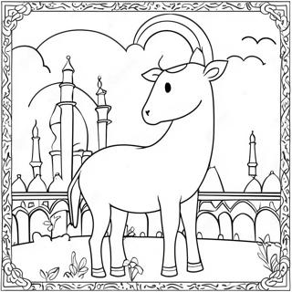 Pagina Da Colorare Celebrazione Festiva Di Eid Al Adha 57233-47615