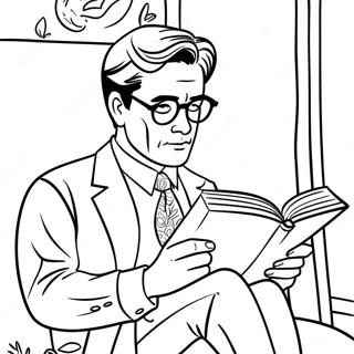 Pagina Da Colorare Di Atticus Finch Che Legge Un Libro 57324-47679