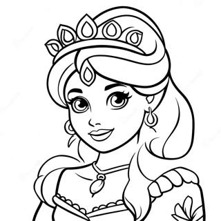 Pagina Da Colorare Di Un Tatuaggio Colorato Delle Principesse Disney 57625-47909