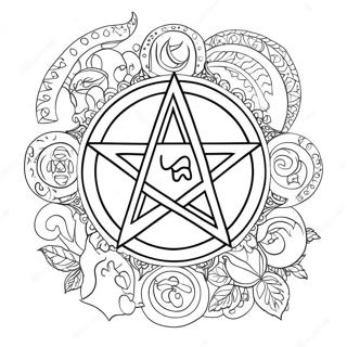 Pagina Da Colorare Di Simboli Wiccan 57654-47931