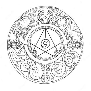 Pagina Da Colorare Di Simboli Wiccan 57654-47932