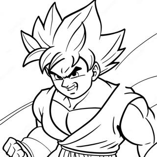 Pagina Da Colorare Di Goku In Forma Di Super Saiyan 57785-48034