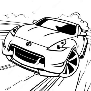 Pagina Da Colorare Della Nissan 370z In Movimento 57845-48085