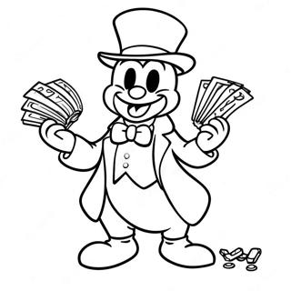 Scrooge Mcduck Con Sacchi Di Soldi Pagina Da Colorare 57865-48101