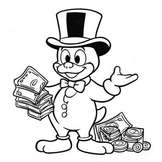 Scrooge Mcduck Con Sacchi Di Soldi Pagina Da Colorare 57865-48102