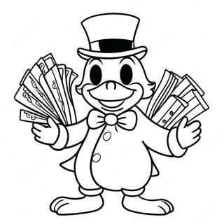 Scrooge Mcduck Con Sacchi Di Soldi Pagina Da Colorare 57865-48103