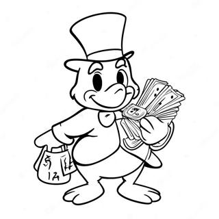 Scrooge Mcduck Con Sacchi Di Soldi Pagina Da Colorare 57865-48104