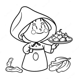 Strega Nona Con Pentola Di Pasta Pagina Da Colorare 57875-48120