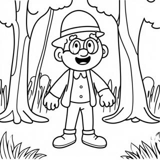 Waldo In Una Foresta Colorata Pagina Da Colorare 57935-48159