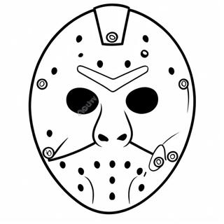 Pagina Da Colorare Della Maschera Di Jason 58294-48448