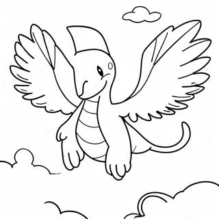 Pagina Da Colorare Di Lugia Che Vola Nel Cielo 58335-48486